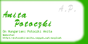 anita potoczki business card